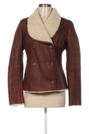 Damen Lederjacke Zara, Größe L, Farbe Braun, Preis 27,60 €
