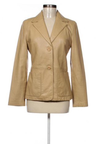 Dámska kožená bunda  Zara, Veľkosť S, Farba Béžová, Cena  31,86 €