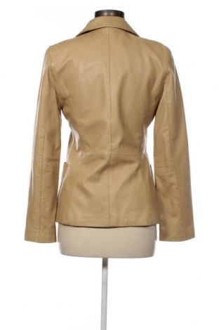 Γυναικείο δερμάτινο μπουφάν Zara, Μέγεθος S, Χρώμα  Μπέζ, Τιμή 28,22 €