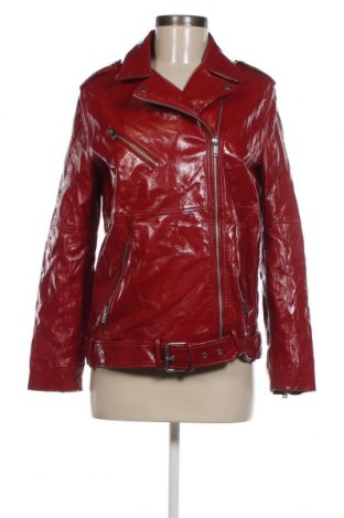 Dámská kožená bunda  Zara Trafaluc, Velikost S, Barva Červená, Cena  556,00 Kč