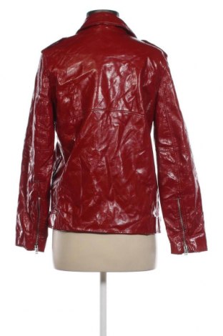 Дамско кожено яке Zara Trafaluc, Размер S, Цвят Червен, Цена 34,85 лв.