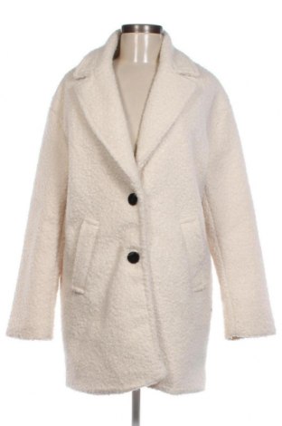 Дамско палто Bershka, Размер M, Цвят Екрю, Цена 64,20 лв.