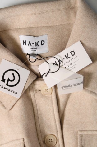 Дамско палто NA-KD, Размер L, Цвят Бежов, Цена 45,15 лв.