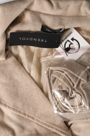 Γυναικείο παλτό Trendyol, Μέγεθος S, Χρώμα  Μπέζ, Τιμή 35,90 €