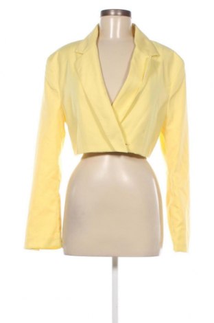 Дамско сако Bershka, Размер L, Цвят Жълт, Цена 70,00 лв.