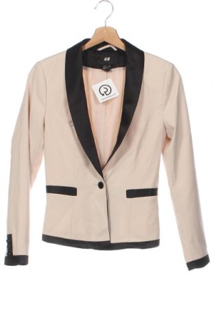 Γυναικείο σακάκι H&M, Μέγεθος XS, Χρώμα  Μπέζ, Τιμή 17,03 €