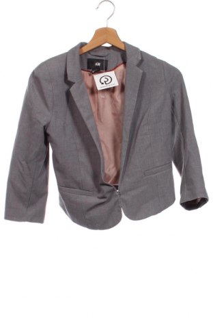 Дамско сако H&M, Размер XS, Цвят Сив, Цена 23,76 лв.