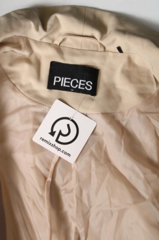 Γυναικείο σακάκι Pieces, Μέγεθος M, Χρώμα  Μπέζ, Τιμή 13,95 €