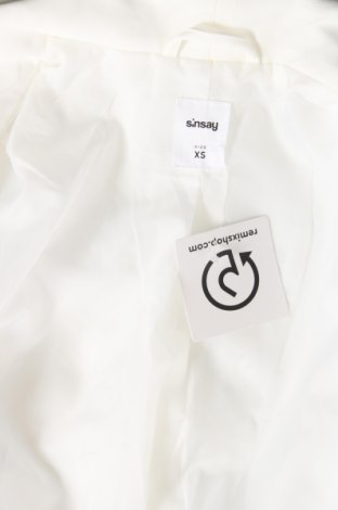 Γυναικείο σακάκι Sinsay, Μέγεθος XS, Χρώμα Λευκό, Τιμή 22,51 €