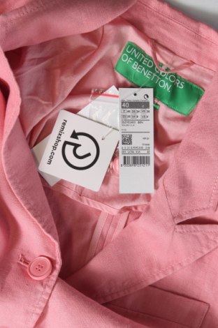 Damen Blazer United Colors Of Benetton, Größe XS, Farbe Rosa, Preis 70,62 €