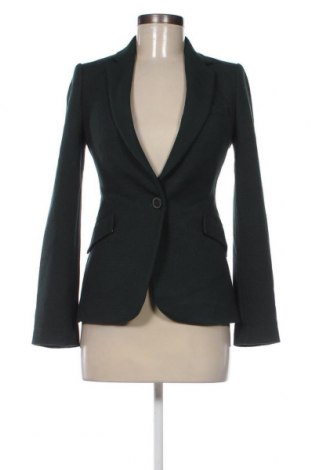 Дамско сако Zara, Размер XS, Цвят Зелен, Цена 28,80 лв.