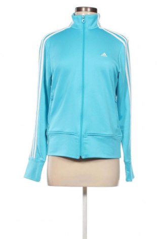 Γυναικεία αθλητική ζακέτα Adidas, Μέγεθος L, Χρώμα Μπλέ, Τιμή 29,69 €