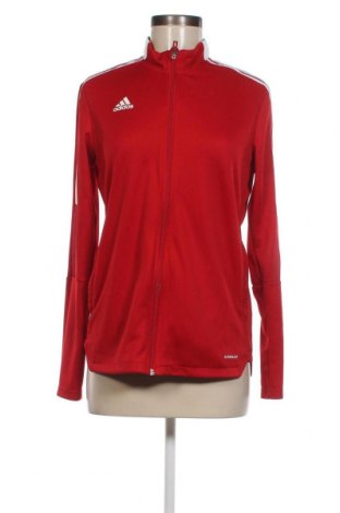 Дамско спортно горнище Adidas, Размер M, Цвят Червен, Цена 40,80 лв.