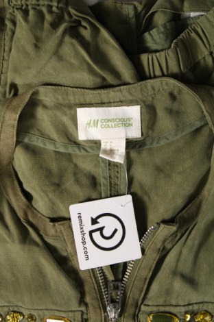 Дамско яке H&M Conscious Collection, Размер S, Цвят Зелен, Цена 26,40 лв.