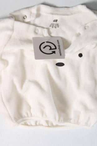 Kinder Shirt H&M, Größe 1-2m/ 50-56 cm, Farbe Weiß, Preis 3,25 €