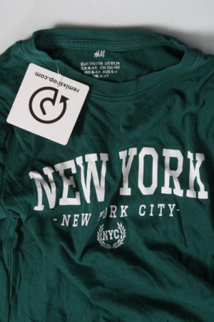 Dziecięca bluzka H&M, Rozmiar 4-5y/ 110-116 cm, Kolor Zielony, Cena 15,73 zł