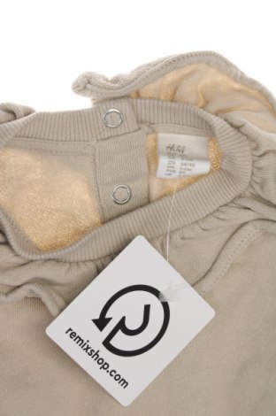 Детска блуза H&M, Размер 3-6m/ 62-68 см, Цвят Бежов, Цена 6,48 лв.