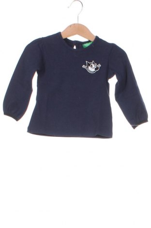 Детска блуза United Colors Of Benetton, Размер 9-12m/ 74-80 см, Цвят Син, Цена 11,22 лв.