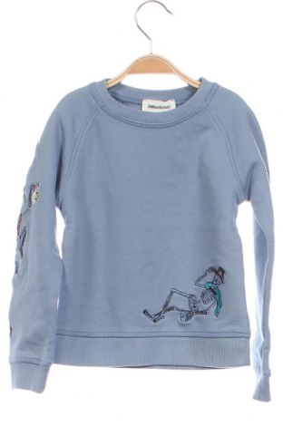 Детска блуза Zadig & Voltaire, Размер 4-5y/ 110-116 см, Цвят Син, Цена 89,40 лв.