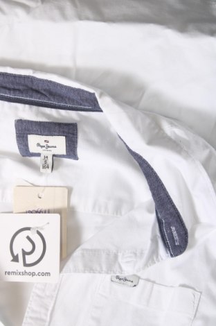 Kinderhemd Pepe Jeans, Größe 13-14y/ 164-168 cm, Farbe Weiß, Preis € 19,98