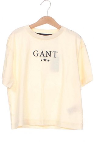 Детска тениска Gant, Размер 12-13y/ 158-164 см, Цвят Екрю, Цена 64,00 лв.