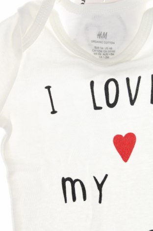 Kinder T-Shirt H&M, Größe 2-3m/ 56-62 cm, Farbe Weiß, Preis 6,14 €