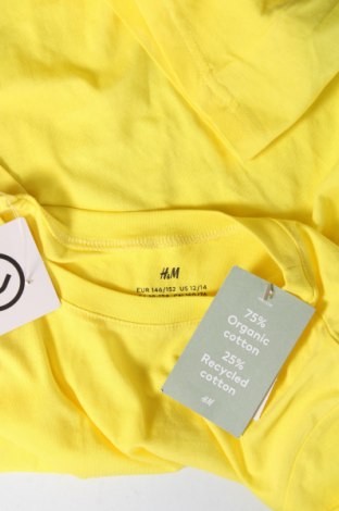 Детска тениска H&M, Размер 10-11y/ 146-152 см, Цвят Жълт, Цена 15,55 лв.