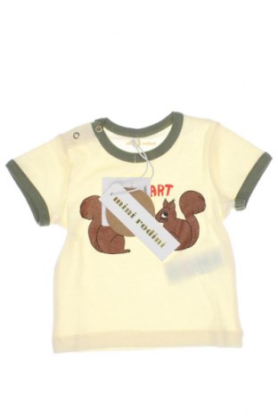 Dziecięcy T-shirt Mini Rodini, Rozmiar 6-9m/ 68-74 cm, Kolor ecru, Cena 50,11 zł