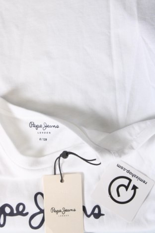 Kinder T-Shirt Pepe Jeans, Größe 7-8y/ 128-134 cm, Farbe Weiß, Preis € 26,29