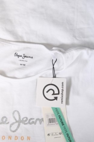 Детска тениска Pepe Jeans, Размер 15-18y/ 170-176 см, Цвят Бял, Цена 49,47 лв.