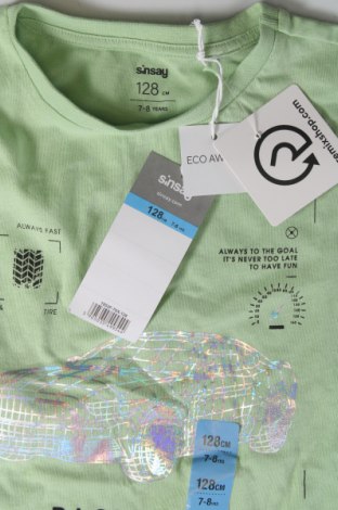 Dziecięcy T-shirt Sinsay, Rozmiar 7-8y/ 128-134 cm, Kolor Zielony, Cena 21,06 zł