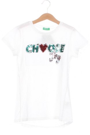 Kinder T-Shirt United Colors Of Benetton, Größe 8-9y/ 134-140 cm, Farbe Weiß, Preis 15,98 €