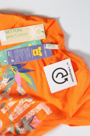 Kinder T-Shirt United Colors Of Benetton, Größe 4-5y/ 110-116 cm, Farbe Orange, Preis 17,01 €