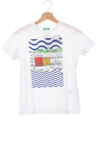 Kinder T-Shirt United Colors Of Benetton, Größe 8-9y/ 134-140 cm, Farbe Weiß, Preis 6,80 €