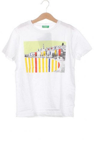 Kinder T-Shirt United Colors Of Benetton, Größe 9-10y/ 140-146 cm, Farbe Weiß, Preis 9,36 €