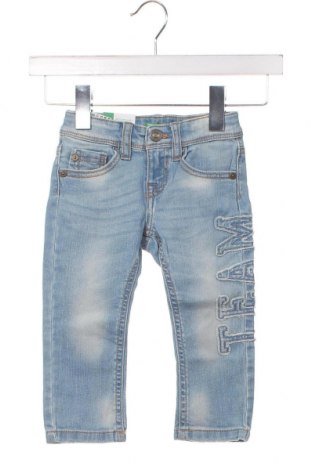 Dziecięce jeansy United Colors Of Benetton, Rozmiar 9-12m/ 74-80 cm, Kolor Niebieski, Cena 36,25 zł