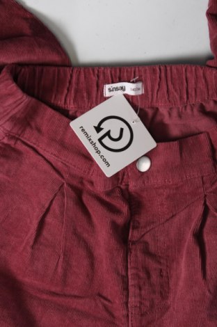 Pantaloni de catifea reiată, pentru copii Sinsay, Mărime 8-9y/ 134-140 cm, Culoare Roz, Preț 13,39 Lei