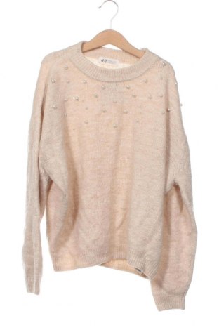 Детски пуловер H&M, Размер 10-11y/ 146-152 см, Цвят Бежов, Цена 10,73 лв.