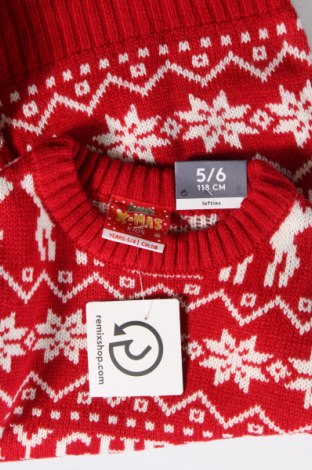 Детски пуловер Lefties, Размер 5-6y/ 116-122 см, Цвят Червен, Цена 13,77 лв.