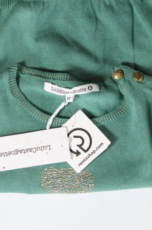 Детски пуловер LuluCastagnette, Размер 5-6y/ 116-122 см, Цвят Зелен, Цена 17,85 лв.