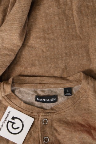 Ανδρική μπλούζα Manguun, Μέγεθος L, Χρώμα Καφέ, Τιμή 5,41 €