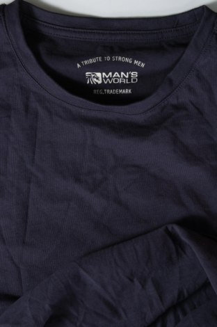 Ανδρική μπλούζα Man's World, Μέγεθος L, Χρώμα Μπλέ, Τιμή 11,75 €