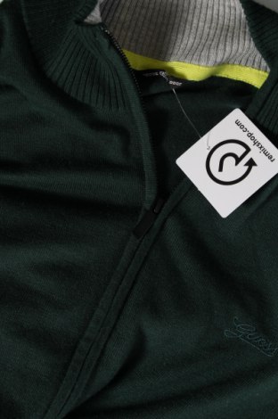 Jachetă tricotată de bărbați Guess, Mărime L, Culoare Verde, Preț 262,50 Lei