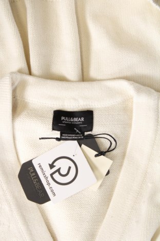 Jachetă tricotată de bărbați Pull&Bear, Mărime S, Culoare Alb, Preț 55,99 Lei
