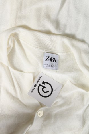 Herren Strickjacke Zara, Größe M, Farbe Weiß, Preis € 13,36
