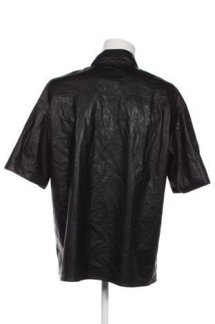 Мъжка кожена риза Bershka, Размер XL, Цвят Черен, Цена 29,00 лв.