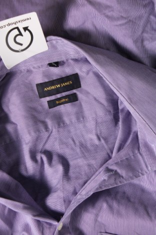 Ανδρικό πουκάμισο Andrew James, Μέγεθος L, Χρώμα Βιολετί, Τιμή 29,94 €