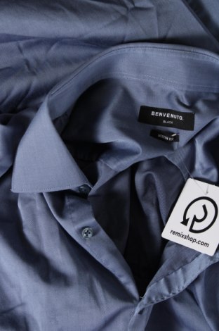 Ανδρικό πουκάμισο Benvenuto, Μέγεθος L, Χρώμα Μπλέ, Τιμή 25,86 €