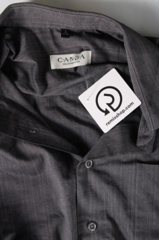 Ανδρικό πουκάμισο Canda, Μέγεθος L, Χρώμα Γκρί, Τιμή 4,66 €