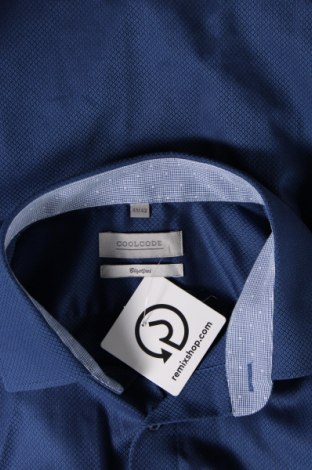 Herrenhemd Cool Code, Größe L, Farbe Blau, Preis € 15,00